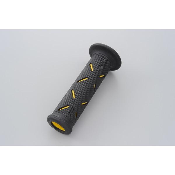 他サイト： デイトナ D98039 PRO-GRIP スーパーバイクグリップ#717 耐震GEL 122mm 貫通 ブラック/イエローの商品画像