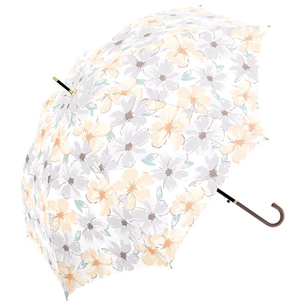 傘 雨傘 715-068 エアリーフラワー グレージュ 花柄 レディース