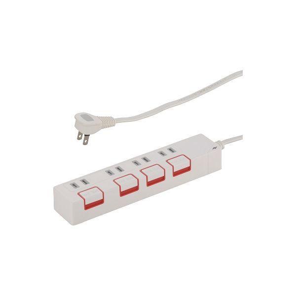 OHM（オーム電機） HS-K1188W 雷ガード&個別押しボタンスイッチ付き