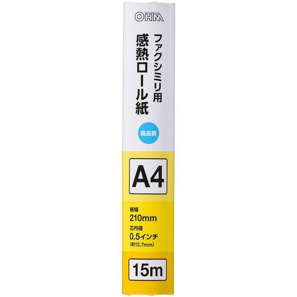 OHM（オーム電機） OA-FTRA15 感熱ロール紙 ファクシミリ用 A4 芯内径