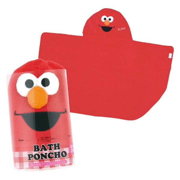 他サイト： スケーター BPO1 エルモ 吸水速乾 フード付きバスポンチョ マイクロファイバー生地 セサミストリートの商品画像