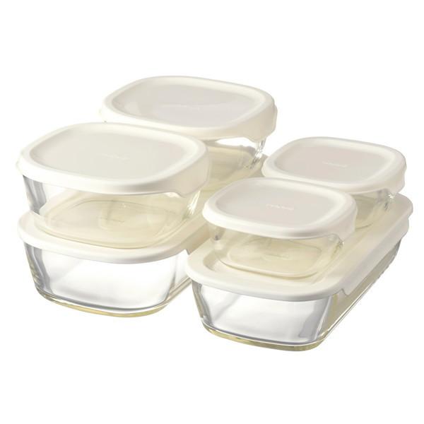 HARIO（ハリオ） スタッキング 耐熱 ガラス 保存容器 6個組 ハリオ