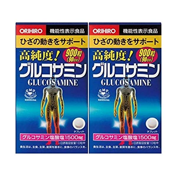 オリヒロ 高純度 グルコサミン・コンドロイチン粒徳用 900粒(90日分) 2個セット ・サイズ: 900粒 (x 2)・パッケージ重量: 1.02 kg・対象年齢: 大人・対象性別: unisex