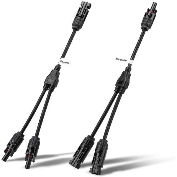 mc4 並列 コネクタ 分岐 ソーラーパネル用 延長ケーブル Yケーブル Y字型 ソーラー 並列 1M2F + 2M1F 耐候性 UV耐久 防水 mmfコネクタ ・Y型並列用MC4コネクター*1セット（オス・メスセット）、MC4型コネクター...