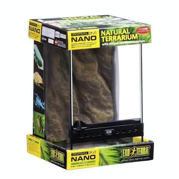 ジェックス EXO TERRA (エキゾテラ) グラステラリウム ナノ PT2601 フロントドア 爬虫類飼育ケージ W21.5×D21.5×H33cm ・メンテナンスや給餌が簡単なフロントドア。・原産国:中華人民共和国・本体サイズ(幅X奥...