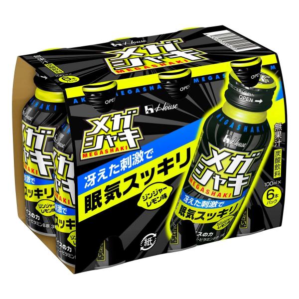 ハウスウェルネスフーズ メガシャキ 100ml×6本(冴えた刺激で眠気