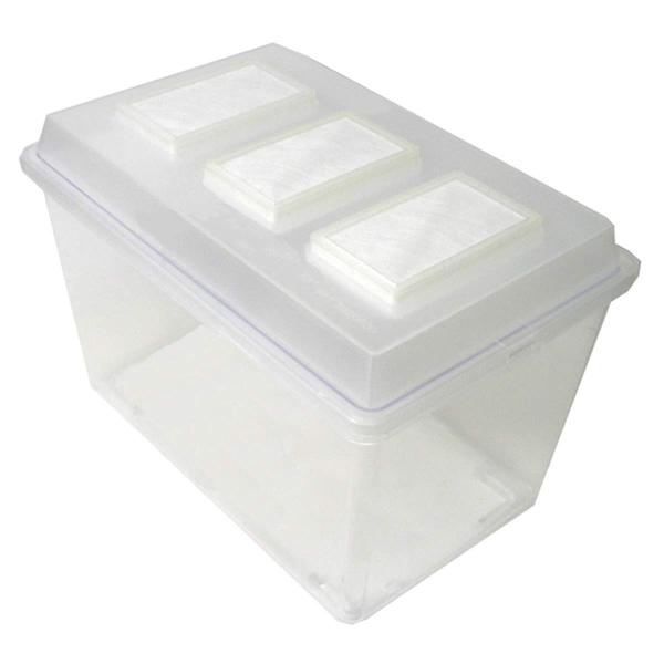 KKDYWQZEE シーラケース プラスチック【コバエをシャットアウト！】昆虫飼育ケース クワガタ用 コバエシャッター【中】フタ・本体 ・※セパレータ（仕切り板）は別売りです・他に「タイニー」「ミニ」「小」「大」サイズがあります・別売パーツ...