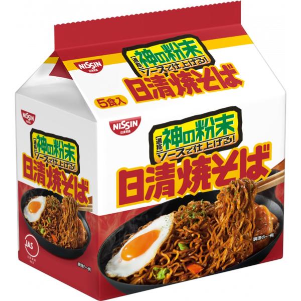 日清焼そば 5食パック 日清食品 インスタント 袋麺 焼きそば (1食100g×5袋)×6個 ・「日清焼そば」を作るついでに、日本ハム「シャウエッセン」を一緒に茹でて簡単男メシを作ろう。「日清焼そば」の粉末ならではのスパイシーでとがったソー...