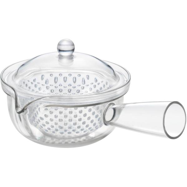 曙産業 ティーポット 急須タイプ 日本製 横手 透明でお茶の出具合がよく見える プラスチック製で割れにくい 水切れがよく注ぎやすい 目詰まり