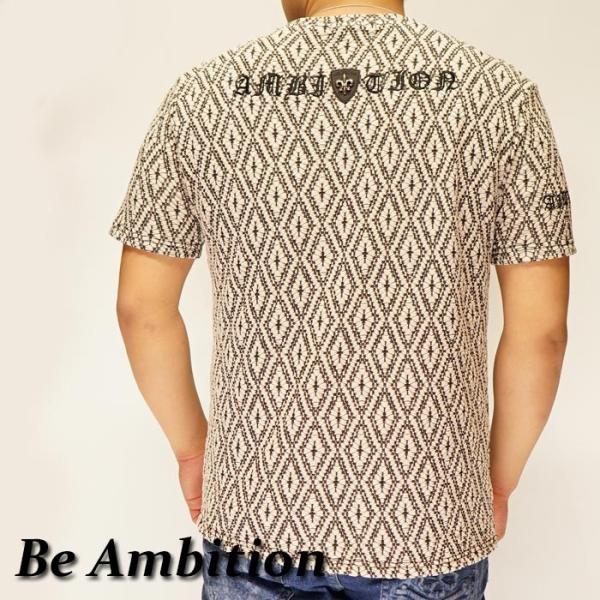 Be Ambition ビーアンビション 半袖 Tシャツ メンズ ユリ ワッペン 