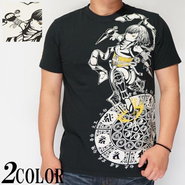 LIN 和柄 Tシャツ 半袖 メンズ 子の名を冠したくノ一 参丸一 サンマルイチ ALT-75003