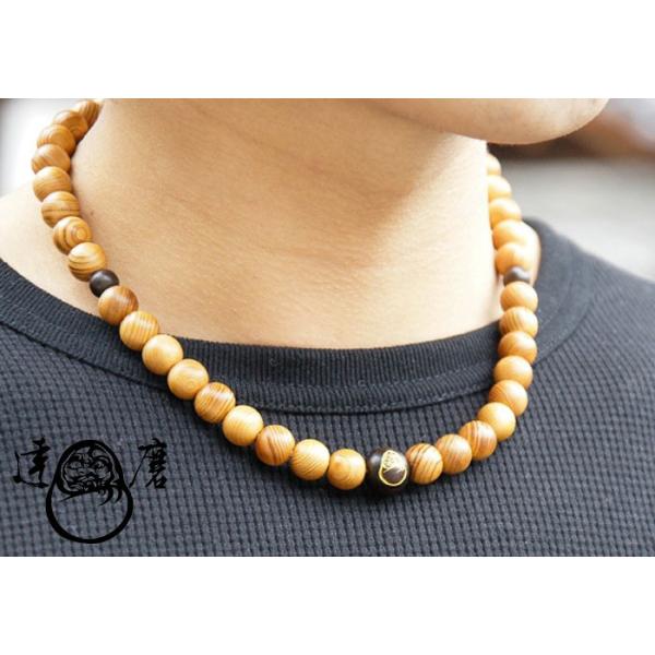 達磨[だるま]首輪念珠/屋久杉/数珠ネックレス/日本製/DAJ0002-06