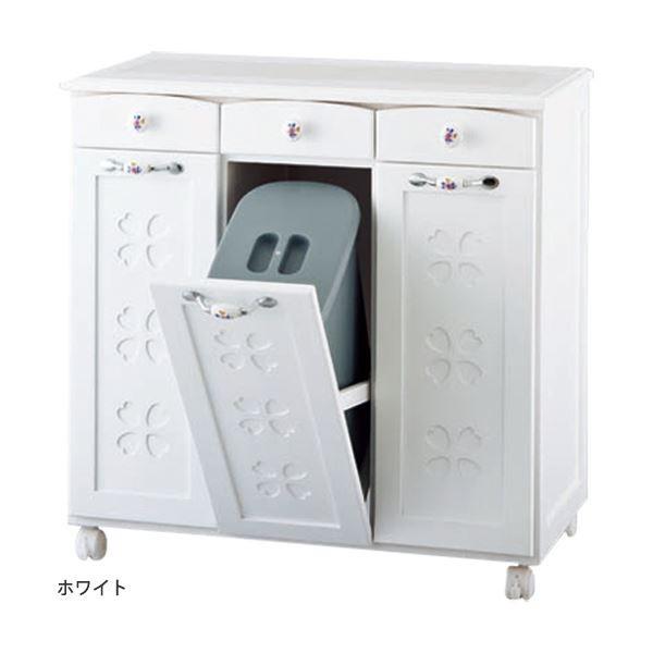 かわいいキッチンダストボックス(ゴミ箱) 〔2: 3分別〕 木製 引き出し/キャスター付き ライトブラウン 〔完成品〕 かわいいキッチンダストボックス(ゴミ箱) 〔2: 3分別〕 木製 引き出し/キャスター付き ライトブラウン 〔完成品〕
