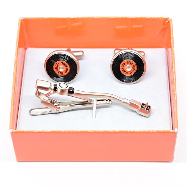 SWANK(スワンク) レコードのカフス＆レコード針のタイバーセット CT001 【北海道・沖縄・離島配送不可】 mays-jewelry_ct001