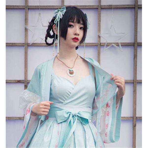 ロリータ風ワンピ ハロウイン ワンピース ゴスロリ ゴシック ロリータ 可愛い レディース コスプレ 3点セット 姫様 3点セット Fugu1916 マユポポ ロリータ 春夏ワンピース 日系女子中高生 ハロウイン