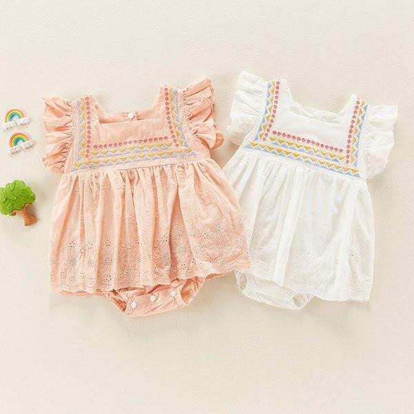 ベビー服 女の子 ボディスーツ ワンピース レトロ 夏着 新生児 赤ちゃんロンパース フリル半袖 姉妹 双子 出産祝い ベビー用品 コットン お出かけ 66 73 80 90 P マユポポ 通販 Yahoo ショッピング