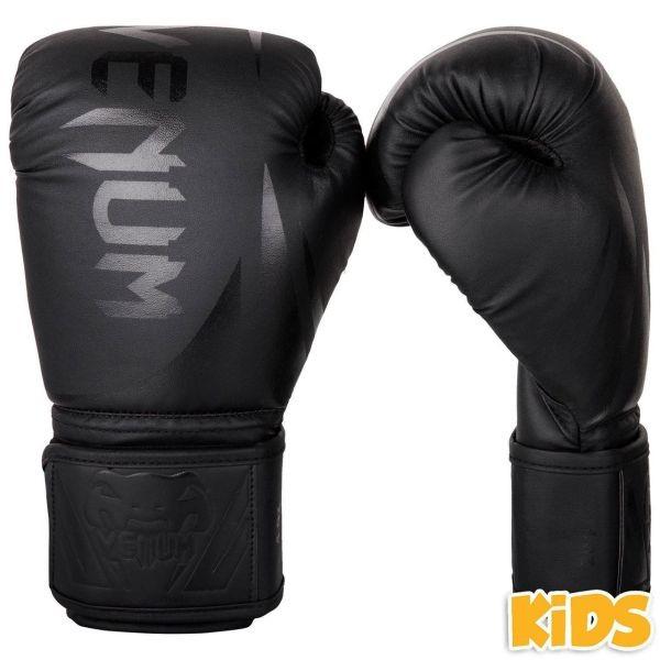 VENUM [Fk]@LbY {NVOO[u@Challenger 2.0 - `W[i/j^ Kids Boxing Gloves - Black/Black