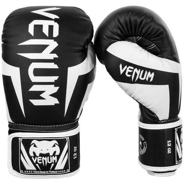 VENUM [Fk]@{NVOO[u@Elite - G[gi/j^ Boxing Gloves - Black/White
