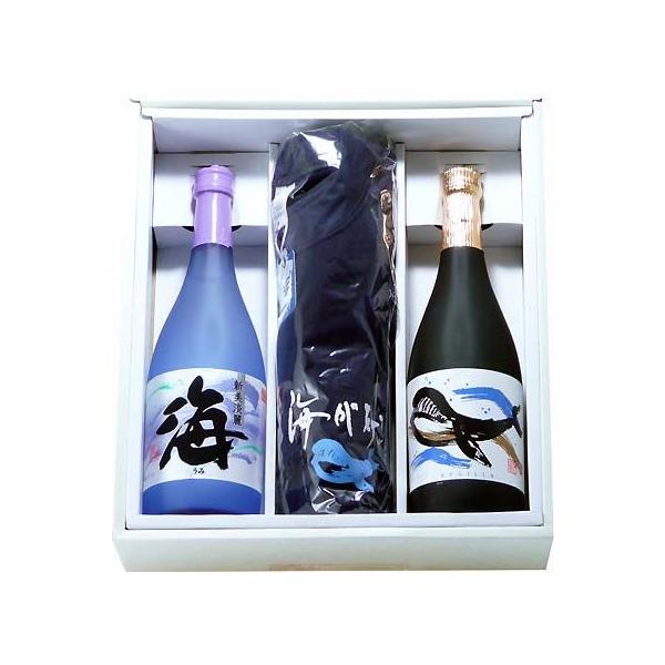 焼酎 2本セット 黒と青のフィルム包装 ナマズ20周年記念2本 大海酒造 芋焼酎 720ml2本Tシャツ入り大海人気のAセット : まじめ酒屋