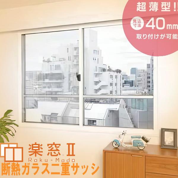 楽窓II ガラス透明3mm/型板4mm 2枚建 W550-800 H250-550/mm セイキ 