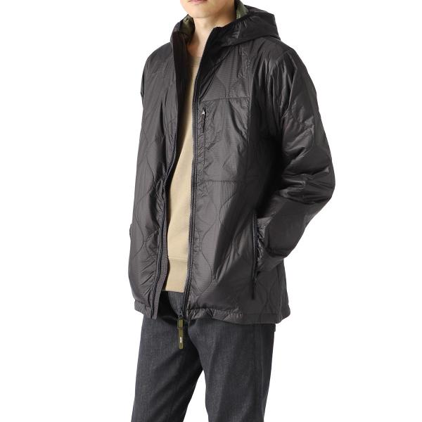 アスペジ Aspesi おトク フード付き キルティングジャケット メンズ ブルー 0i01 G819