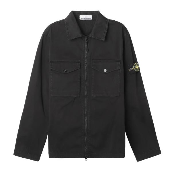 ストーンアイランド ジャケット STONE ISLAND 1200010 STRETCH ORGANIC COTTON SATIN ブラック メンズ コットン