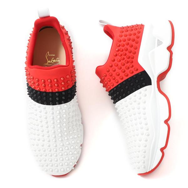クリスチャンルブタン 激安通販販売 Christian Louboutin スニーカー Spike Sock Flat メンズ 大きいサイズあり Tricolore Cma3 Versionmulti Neoprene マルチカラー