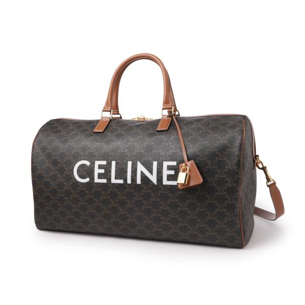 CELINE セリーヌブラウン ドットパターン ボストンバッグ CELINE(セリーヌ) macadam pattern boston bag マカダム柄