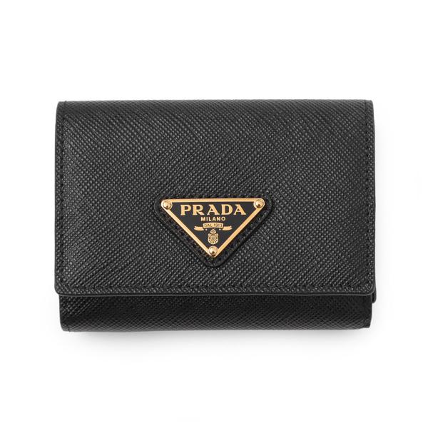 新品✨PRADA プラダ　2MH042 三角ロゴプレート　三つ折り財布　レザー PRADA（プラダ） PRADA 3つ折り財布 小銭入れ付き SAFFIANO TRIANGOLO