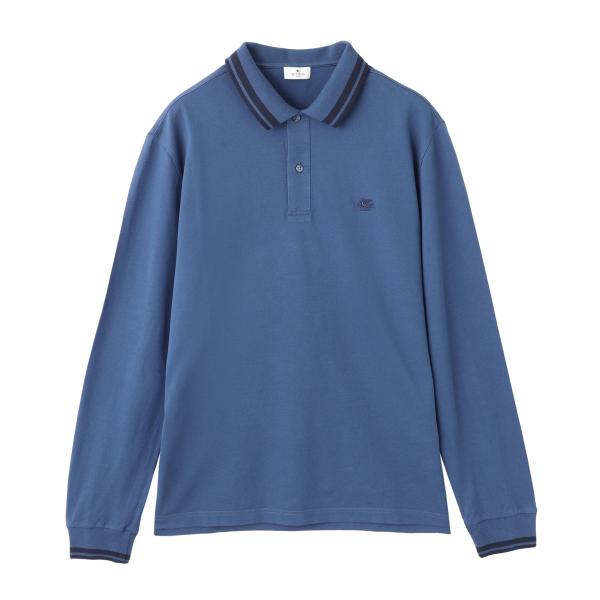 【美品/希少】エトロ ポロシャツ ペイズリー 総柄 青 ブルー XL ETRO】【イタリア製】【トップス】エトロ『ペイズリー柄半袖
