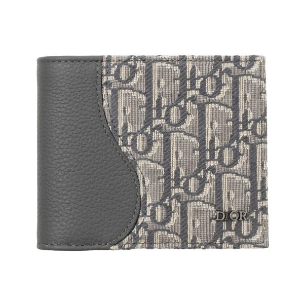 Christian Dior グレー 二つ折り財布 Christian Dior ディオール DIOR 2つ折り財布 SADDLE グレー