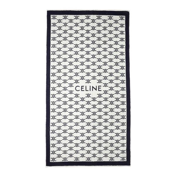 CELINE セリーヌ　タオルケット　Cマカダム　トリオンフ　ブルー 箱•タグ付き未使用✴︎セリーヌ/タオルケット/トリオンフ/総柄/西川