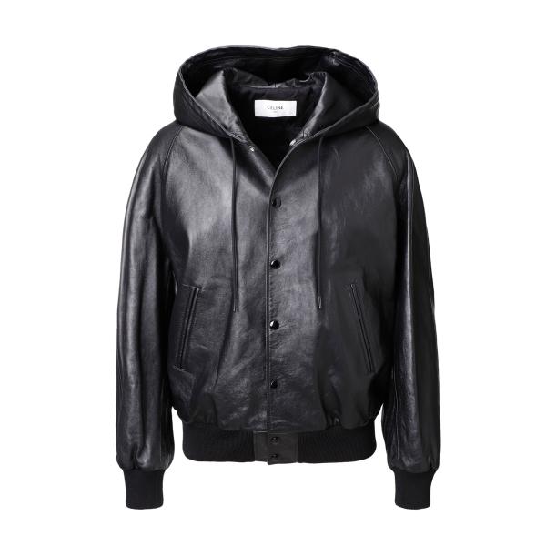 CELINE（セリーヌ） レザージャケット スタジアムジャンパー ブラック