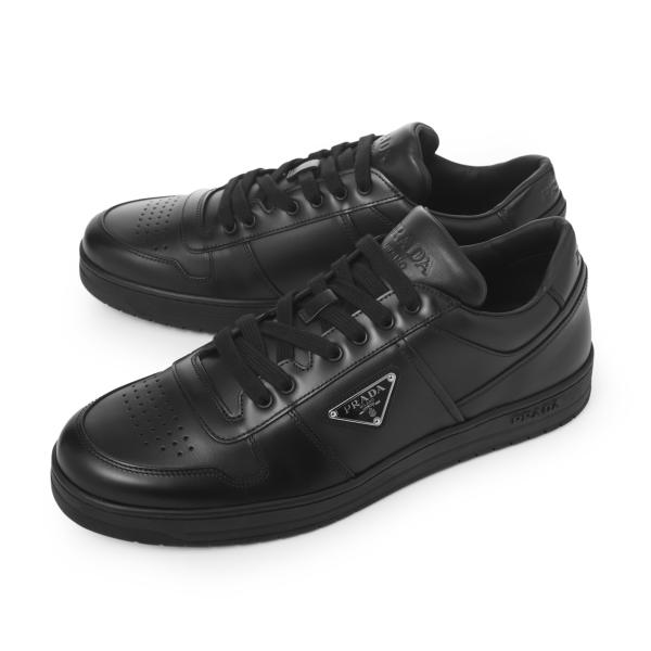 ☆きち☆PRADA ブラックウェッジスニーカー PRADA プラダ スニーカー DOWNTOWN LEATHER SNEAKERS 大きい