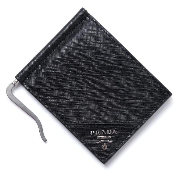 PRADA（プラダ） マネークリップ 財布 ブラック メンズ 2mn077-qme