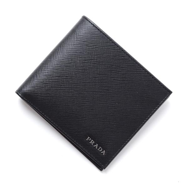 PRADA（プラダ） PRADA 2つ折り財布 SAFFIANO サフィアーノ ブラック