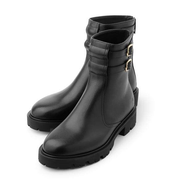 CELINE（セリーヌ） アンクルブーツ MARGARET DOUBLE BUCKLE ZIPPED