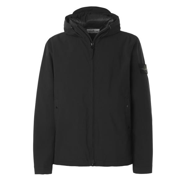 ストーンアイランド ジャケット STONE ISLAND 中綿 ブルゾン パーカー 4100108 SOFT SHELL-R_E.DYE TECHNOLOGY ブラック メンズ