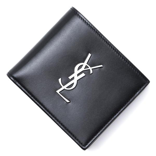 SAINT LAURENT サンローラン 2つ折り財布 小銭入れ付き ブラック