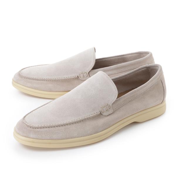 ボエモス BOEMOS スリッポン モカシン グレー メンズ 4924-e26-hash-sahara