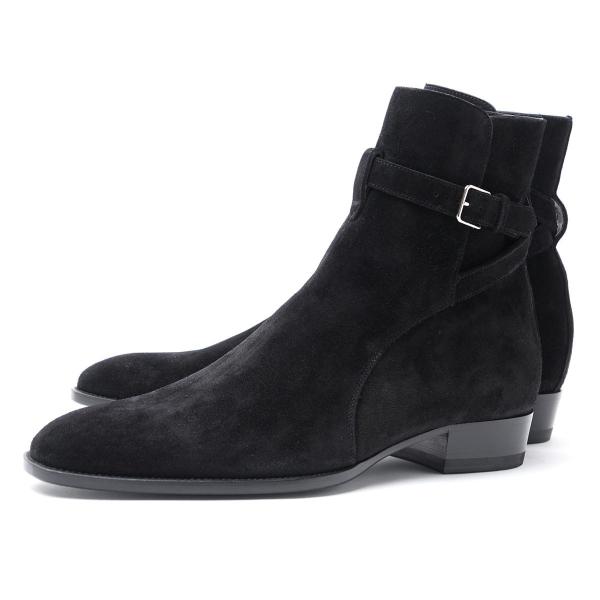 サンローランパリ Saint Laurent Paris ブーツ Wyatt 30 ワイアット３０ ジョッパーブーツ 出群 ブラック メンズ 4972 Bt300 1000 Jodhpur