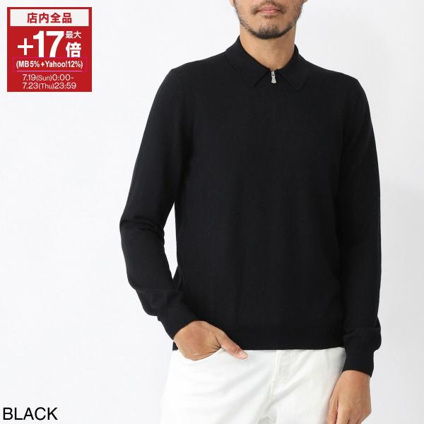 Gran Sasso（グランサッソ） ハーフジップニットポロシャツ TENNNIS M