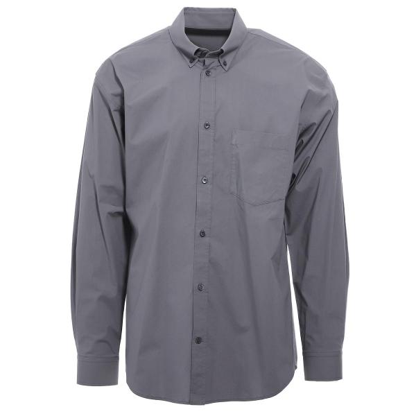 グレー グレー Balenciaga メンズ Balenciaga ボタンダウンシャツ 長袖 Tgm05 モダンブルー店 Tgm05 1240 バレンシアガ 長袖 シャツ