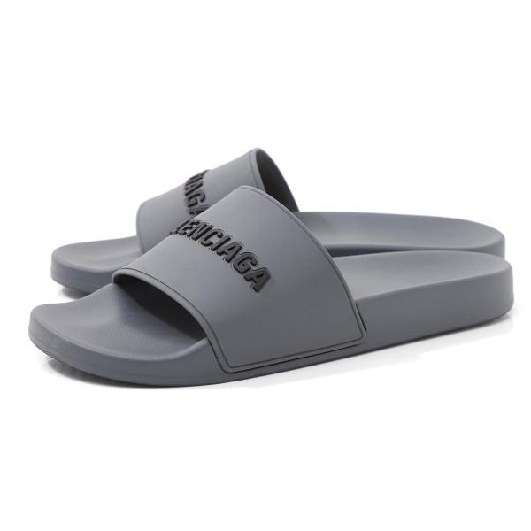バレンシアガ Balenciaga サンダル Pool Slide Sandals 大きいサイズあり グレー メンズ 5656 W1s80 1174 Www Sunnyfriend Com Tw
