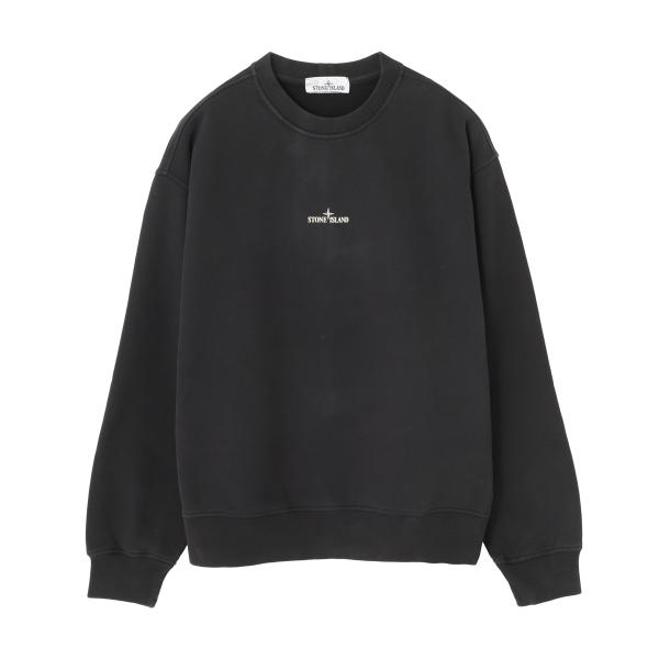 ストーンアイランド スウェット STONE ISLAND スウェットシャツ 6100039 ORGANIC COTTON FLEECE ブラック メンズ