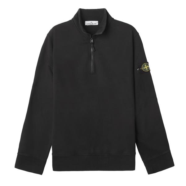 ストーンアイランド スウェット STONE ISLAND 長袖 6100070 ORGANIC COTTON FLEECE ブラック メンズ プルオーバー