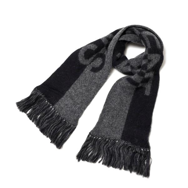 SAINT LAURENT サンローラン ニットマフラー ブラック メンズ 668797