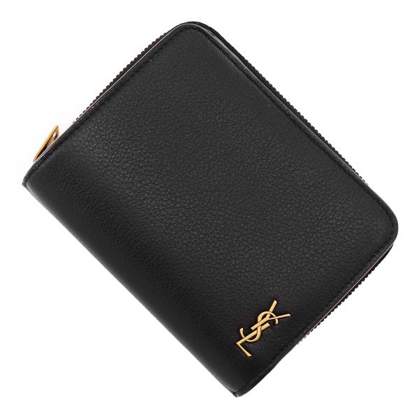 SAINT LAURENT サンローラン 2つ折り財布 小銭入れ付き TINY ブラック