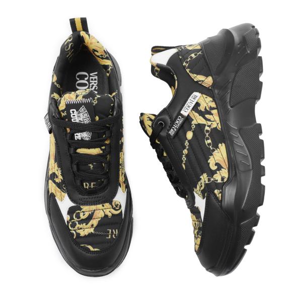 【VERSACE 】ヴェルサーチ ブラック レザー スニーカー サイズ41 楽天市場】ヴェルサーチェ ジーンズクチュール メンズ