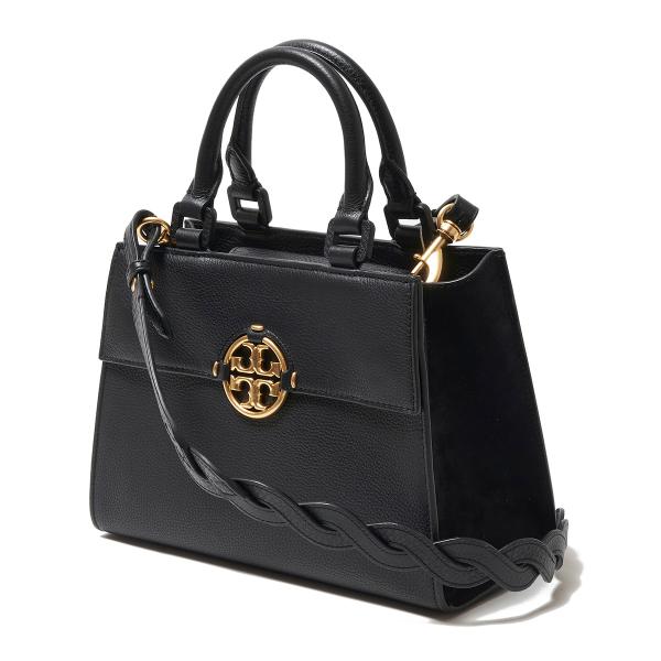 Tory Burch ブラックレザー ハンドバッグ TORY BURCH トリーバーチ ハンドバッグ 2WAY ショルダーバッグ